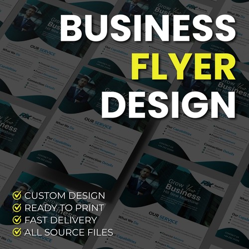 Custom flyer design - design, service