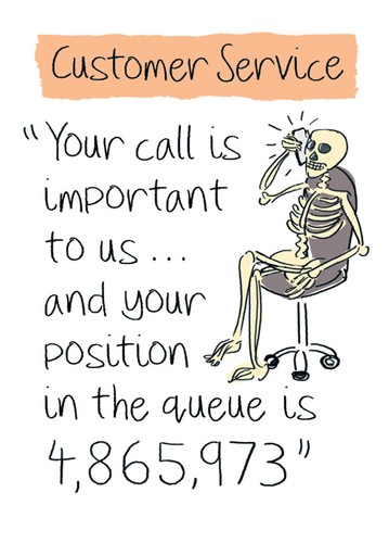 Funny customer service - funny, queue