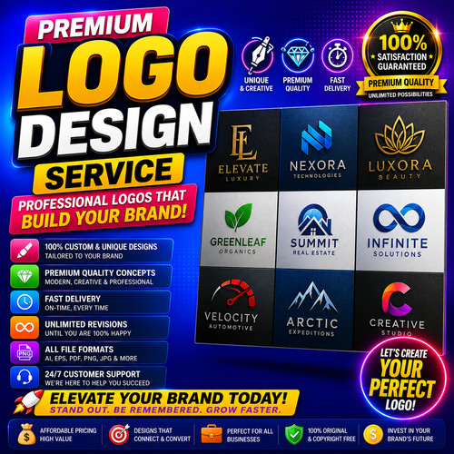 Premium logo design service - premium,
